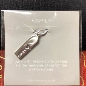 Family Heart Origami Owl Dangle Charm 925 Silver